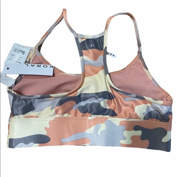 Koral Women’s Sweeper Sports Bra Rose Quartz Camo - Picture 8 of 10